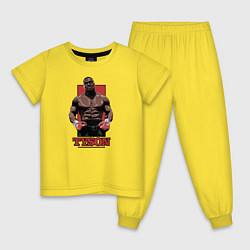 Пижама хлопковая детская Tyson, цвет: желтый
