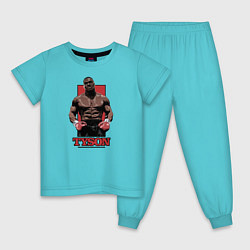 Пижама хлопковая детская Tyson, цвет: бирюзовый