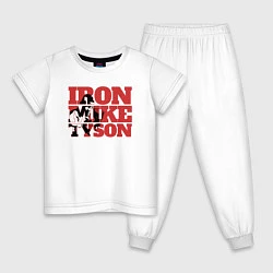 Пижама хлопковая детская Iron Mike, цвет: белый