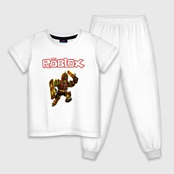 Пижама хлопковая детская ROBLOX, цвет: белый