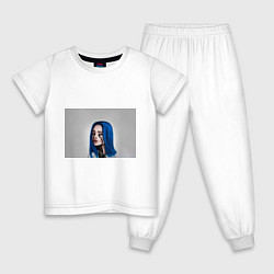 Пижама хлопковая детская BILLIE EILISH, цвет: белый