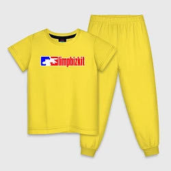 Пижама хлопковая детская LIMP BIZKIT, цвет: желтый