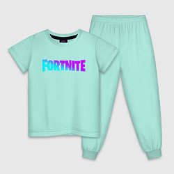Пижама хлопковая детская FORTNITE 2, цвет: мятный