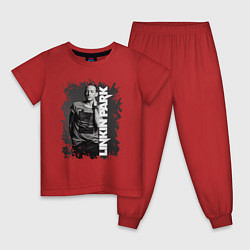 Пижама хлопковая детская LINKIN PARK, цвет: красный