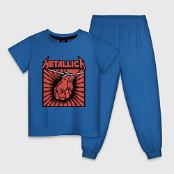 Пижама хлопковая детская Metallica, цвет: синий