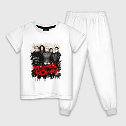 Пижама хлопковая детская My Chemical Romance, цвет: белый