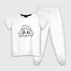 Пижама хлопковая детская ПОШЛАЯ МОЛЛИ, цвет: белый