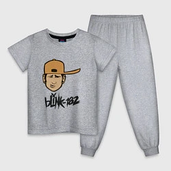 Пижама хлопковая детская BLINK-182, цвет: меланж
