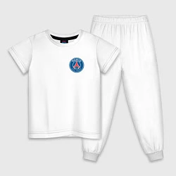 Пижама хлопковая детская PSG, цвет: белый