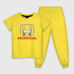 Пижама хлопковая детская HONDA, цвет: желтый