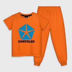 Пижама хлопковая детская Chrysler, цвет: оранжевый