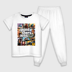 Пижама хлопковая детская GTA5, цвет: белый