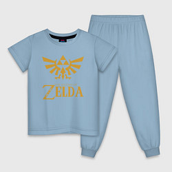 Пижама хлопковая детская THE LEGEND OF ZELDA, цвет: мягкое небо