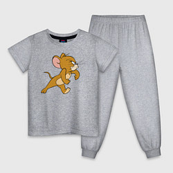 Пижама хлопковая детская Грозный Джерри, цвет: меланж