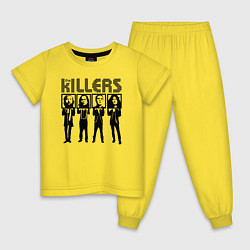 Пижама хлопковая детская The killers цвета желтый — фото 1