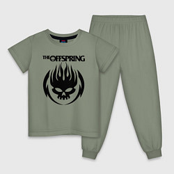 Пижама хлопковая детская THE OFFSPRING, цвет: авокадо