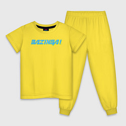 Пижама хлопковая детская BAZINGA!, цвет: желтый