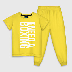 Пижама хлопковая детская Boxing, цвет: желтый
