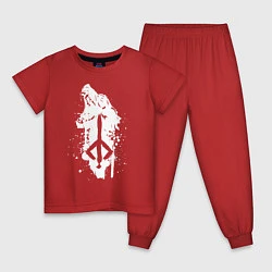 Пижама хлопковая детская BLOODBORNE, цвет: красный