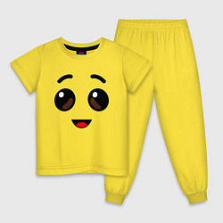 Пижама хлопковая детская ЛИЦО БАНАНА ИЗ FORTNITE, цвет: желтый