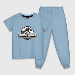Пижама хлопковая детская Jurassic World цвета мягкое небо — фото 1