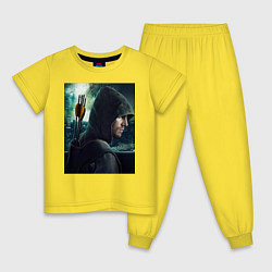 Пижама хлопковая детская Arrow, цвет: желтый