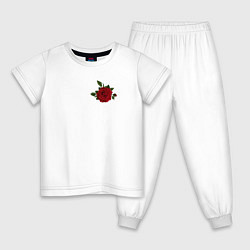 Пижама хлопковая детская Payton Moormeier, цвет: белый