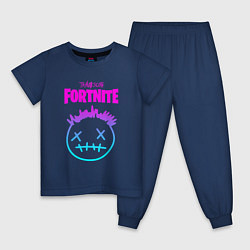 Пижама хлопковая детская TRAVIS SCOTT X FORTNITE, цвет: тёмно-синий