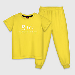 Пижама хлопковая детская Little big 2 часть Z, цвет: желтый