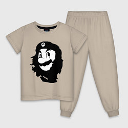 Пижама хлопковая детская Che Mario, цвет: миндальный