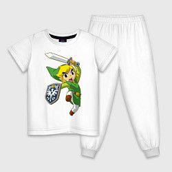 Пижама хлопковая детская The Legend of Zelda, цвет: белый