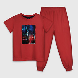 Пижама хлопковая детская Camarilla, цвет: красный