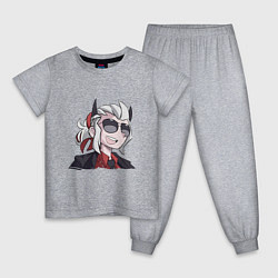 Пижама хлопковая детская Justice Helltaker Z, цвет: меланж