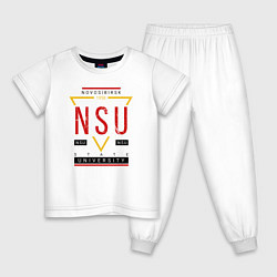Пижама хлопковая детская NSU, цвет: белый