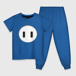 Пижама хлопковая детская Fall Guys, цвет: синий