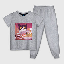Детская пижама Кот и лапша