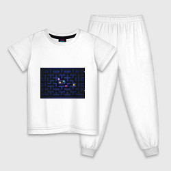 Пижама хлопковая детская Pacman, цвет: белый