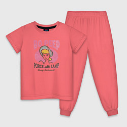 Пижама хлопковая детская Bo Peep, цвет: коралловый