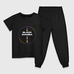 Пижама хлопковая детская Black Mamba Forever, цвет: черный