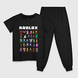Пижама хлопковая детская ROBLOX PIGGY, цвет: черный