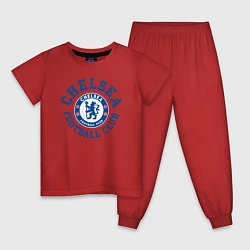 Пижама хлопковая детская Chelsea FC, цвет: красный