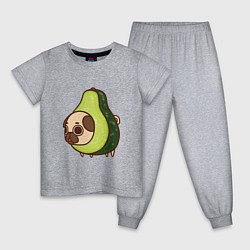 Детская пижама Мопс-авокадо