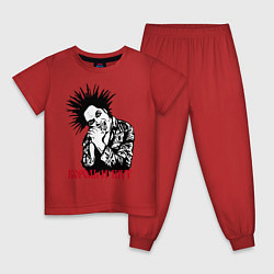 Пижама хлопковая детская Король и Шут, цвет: красный