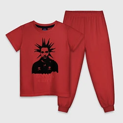 Пижама хлопковая детская Король и Шут, цвет: красный