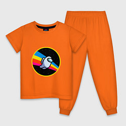 Пижама хлопковая детская АМОНГ АС, цвет: оранжевый