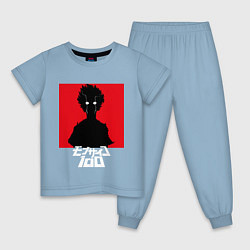 Пижама хлопковая детская Mob psycho 100 Z, цвет: мягкое небо