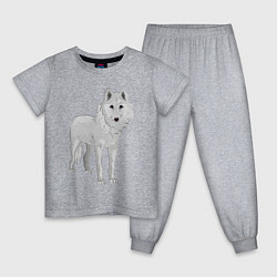 Детская пижама Белый волк