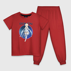 Пижама хлопковая детская Paimon, цвет: красный