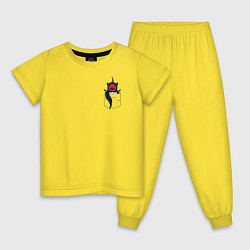 Пижама хлопковая детская Nero, цвет: желтый