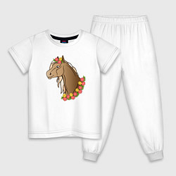 Детская пижама Лошадь в цветах